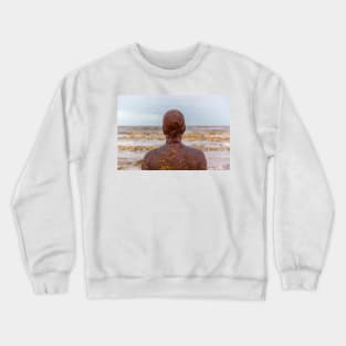 Iron Man, Crosby beach, Liverpool Crewneck Sweatshirt